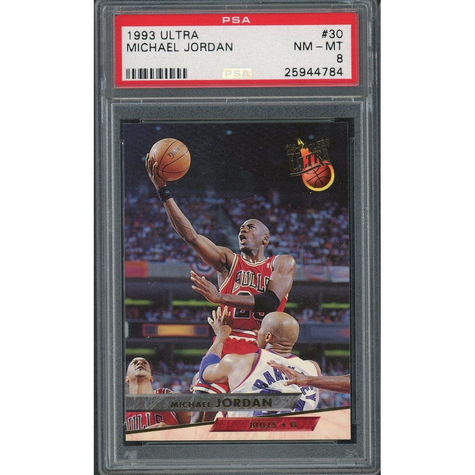 Michael Jordan 1993 Fleer Ultra Basketball Card #30 Graded PSA 8 - 8'6" x 11'6"