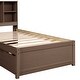 preview thumbnail 13 of 13, Modern Twin Bed Frame with Bookcase Headboard, Built-in USB Port, and 2 Storage Drawers