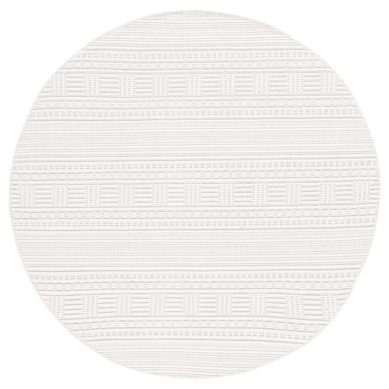 SAFAVIEH Camden Sveinsina Rustic Rug - 5'3" Round - Ivory