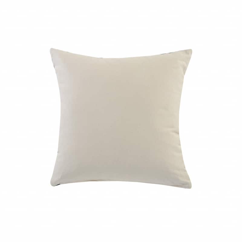 HomeRoots 20" X 20" Blue And White 100% Cotton Geometric Zippered Pillow