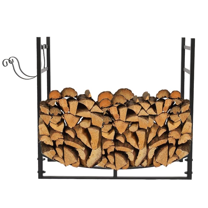 33" Firewood Rack Suitable for Outdoor and Indoor - Black
