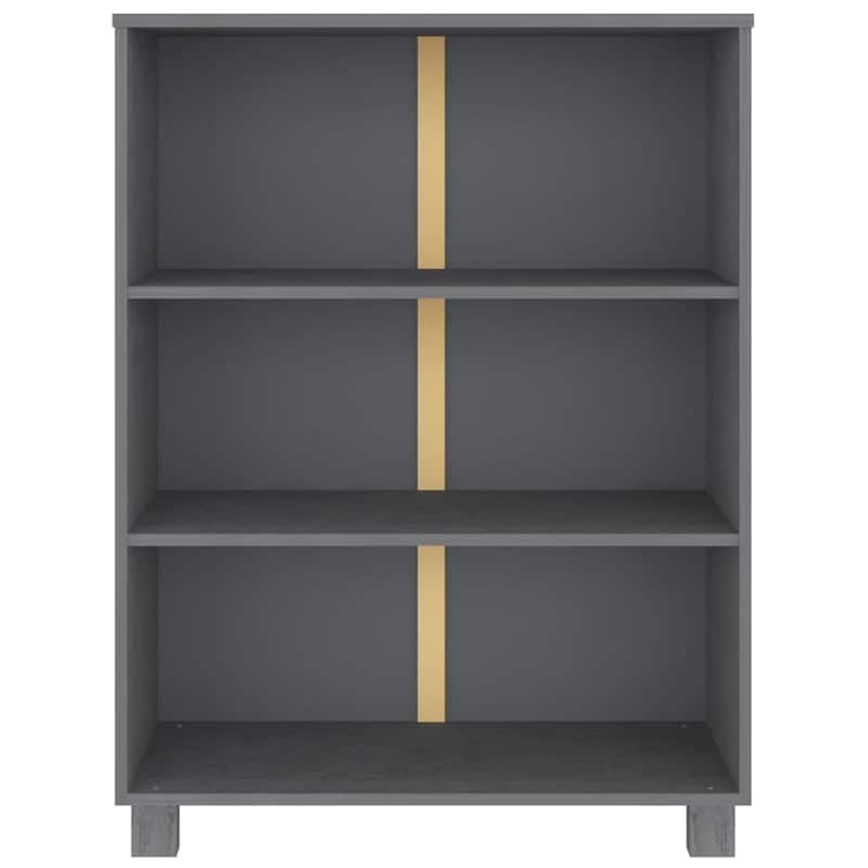vidaXL Bookshelf Book Rack Bookcase Book Cabinet HAMAR White Solid Wood Pine - 33.5" x 13.8" x 44.1"