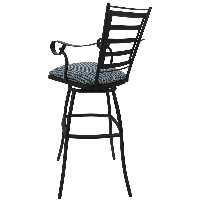 Extra Tall Spectator Swivel Bar Stool 35" Jenna - Black Frame - 34 - 35 inch Seat