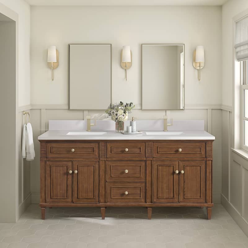 James Martin Vanities 424-V72-1WZ Lorelai 72" Double Basin Wood Vanity