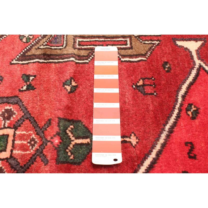 ECARPETGALLERY Hand-knotted Andelz Red Wool Rug - 4'3 x 6'11