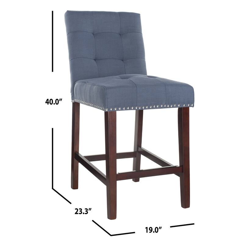 SAFAVIEH Vivien 27-inch Tufted Counter Stool (Set of 2) - 19Wx23Dx40H
