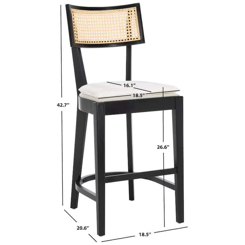 SAFAVIEH Nana 27-inch Counter Stool - 18.5 In. W x 20.6 In. D x 42.7 In. H - 19Wx21Dx43H