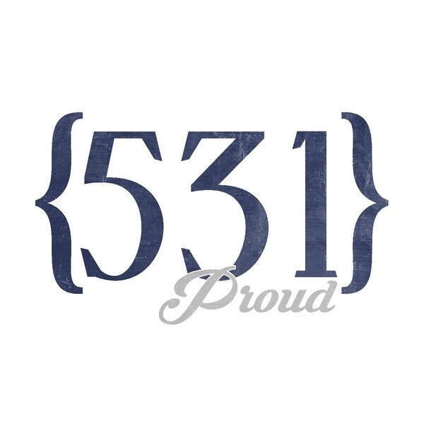 Omaha Nebraska 531 Area Code Blue Lantern Press Artwork Art Print Multiple Sizes Available 9 X 12 Art Print