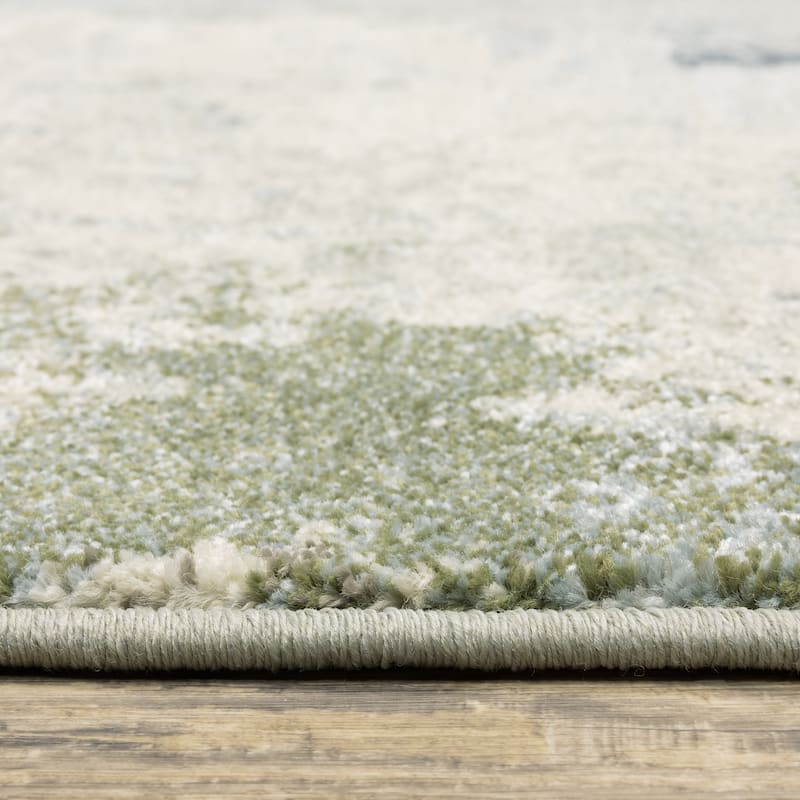 Style Haven Bassel Contemporary Abstract Blue/ Green Indoor Area Rug
