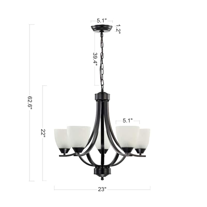 Adria 5-Light Chandelier for Dining/Living Room, Bedroom