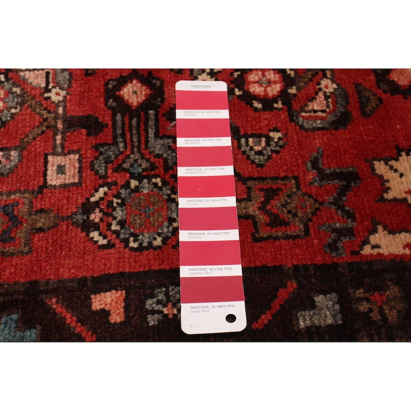 ECARPETGALLERY Hand-knotted Andelz Red Wool Rug - 3'3 x 9'8
