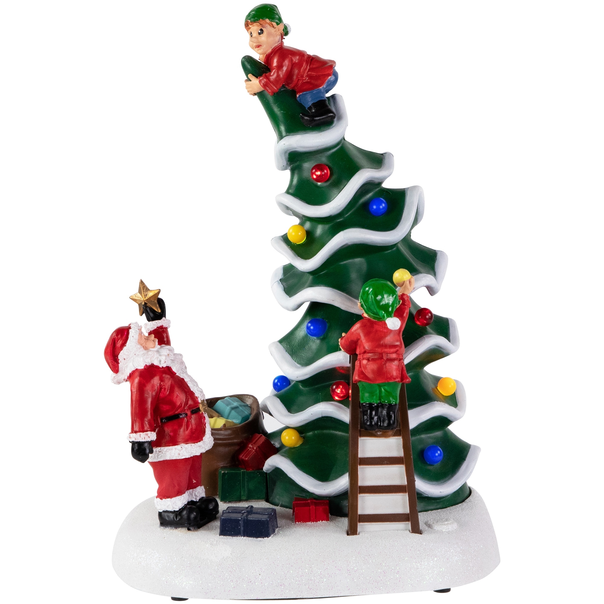 12" LED Animated and Musical Santa's Helpers Christmas Figurine