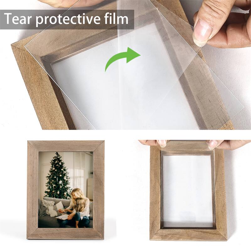 Adeco Set of 3 5x7 Wooden Photo Frames