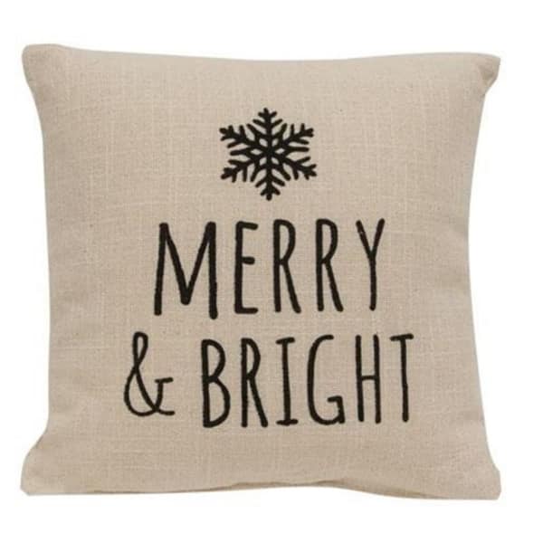 slide 1 of 1, Merry & Bright Natural Pillow