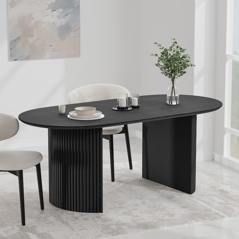 67" Nordic Style Oval Dining Table - for 6 People