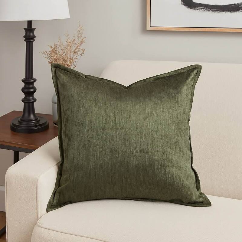 Velvet Throw Pillow - Luxe Mocha Shine with a Soft, Glimmering Finish