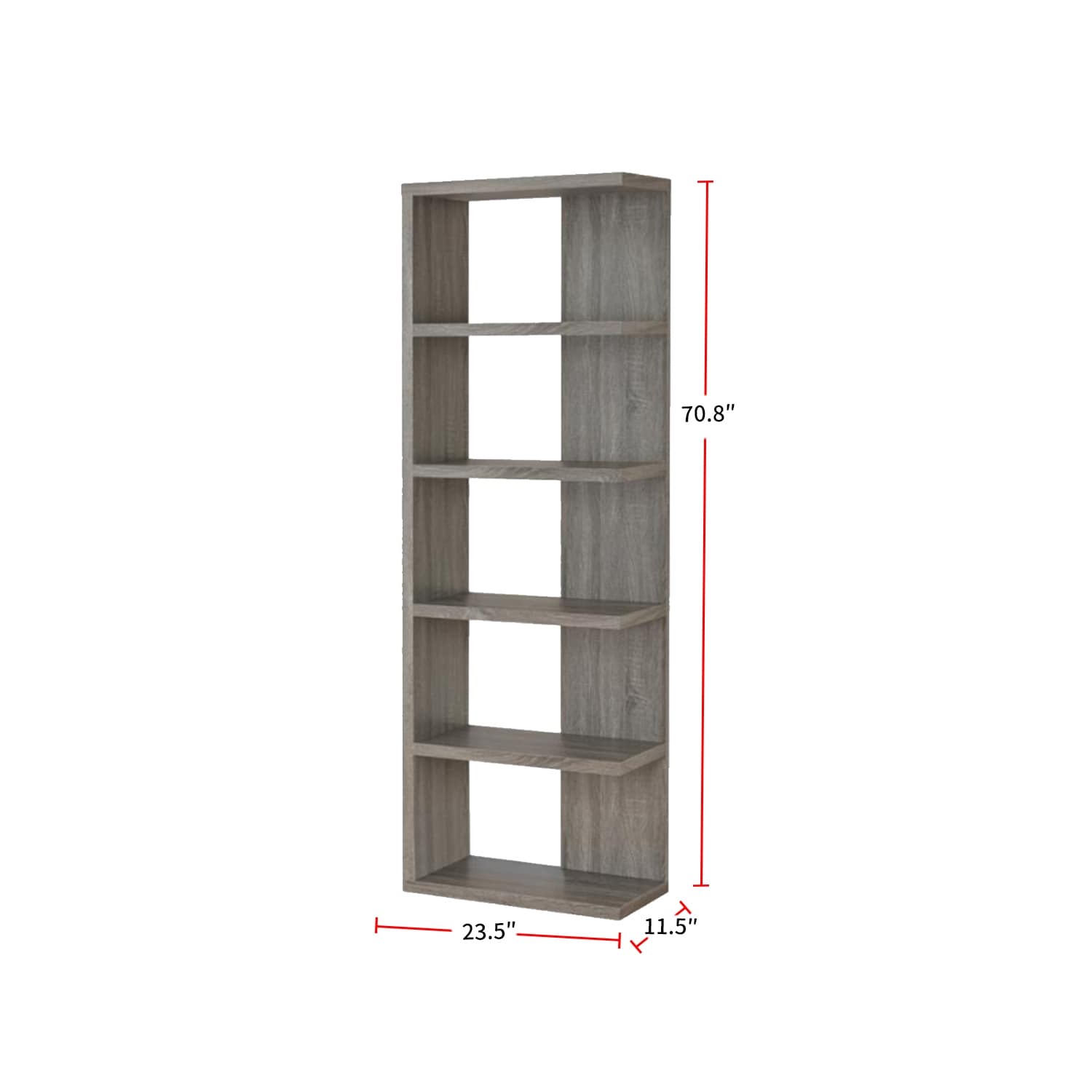 White backless discount bookcase
