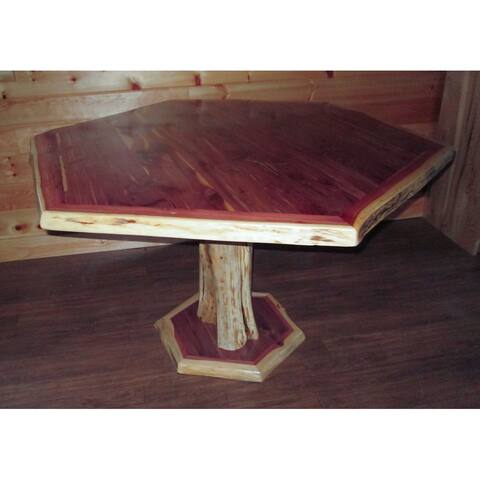Red Cedar Log - Hexagon Table