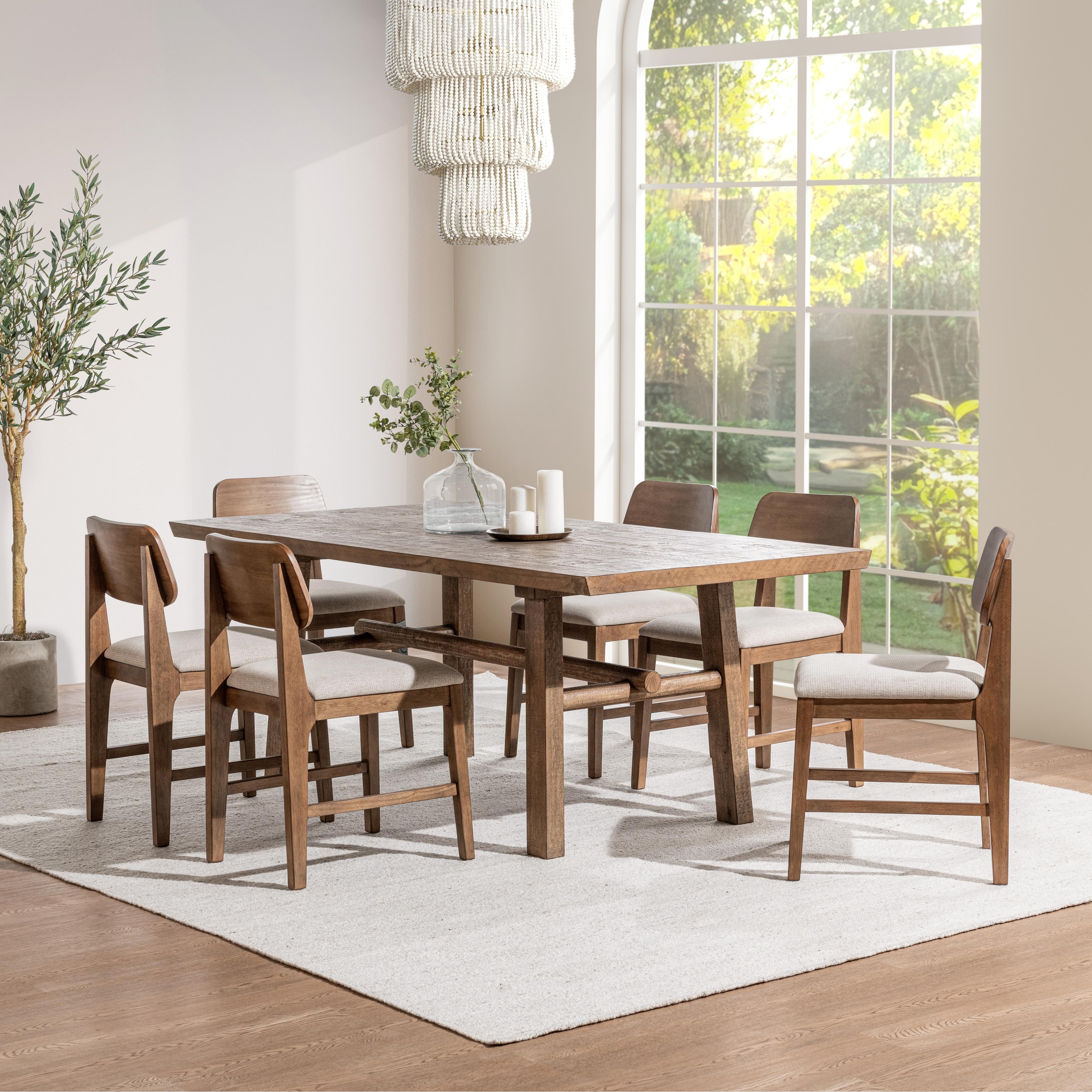 Classic Home Liana 78" Reclaimed Pine Wood Dining Table