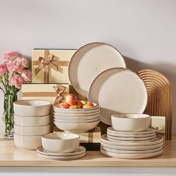 vancasso PLAYS 24-Piece Stoneware Dinnerware Sets, Service for 6 - 24 Piece