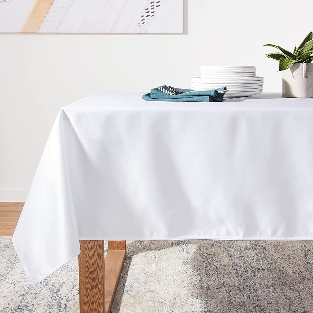 Violet Linen Luxury Hotel Solid Pattern Tablecloth - 72" X 72"