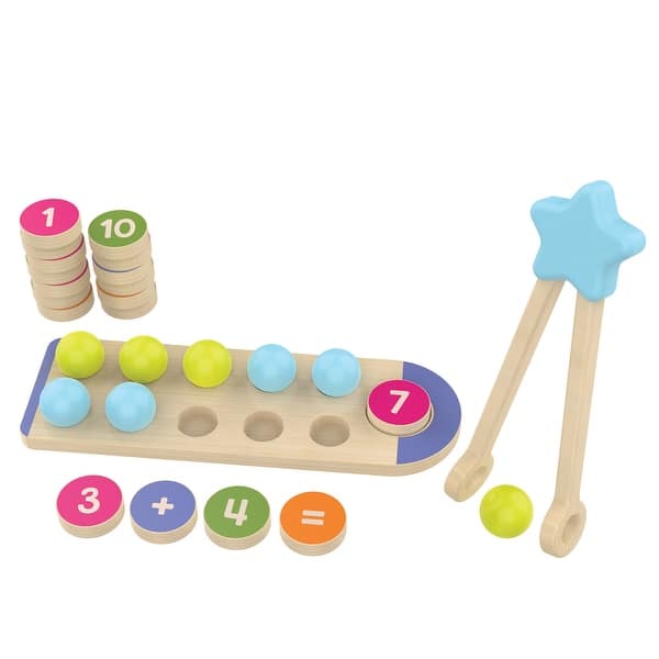 slide 2 of 7, Educational Insights Count & Match Numbers 1-10 Wooden Set - Multi Multi - Kids