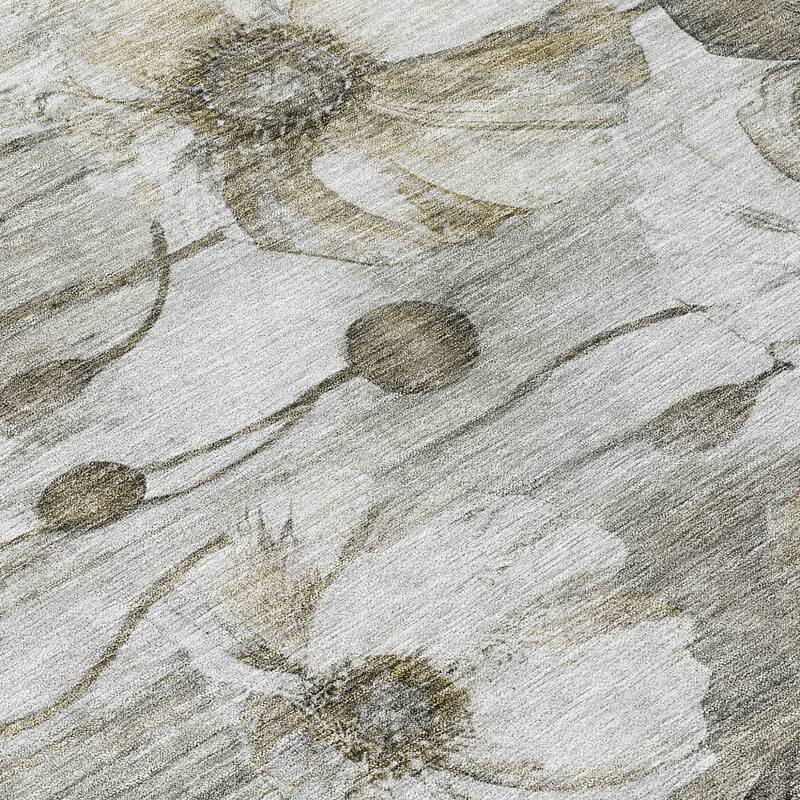 HomeRoots Floral Transitional Rectangle Outdoor Rug
