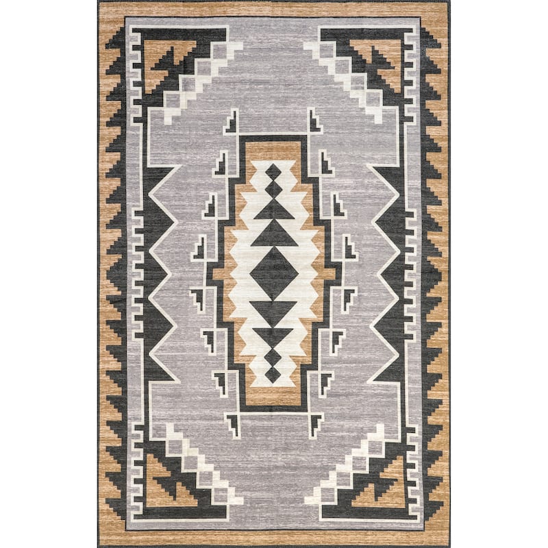 Nuloom Adrena SpinClean Bold Boho Machine Washable Area Rug