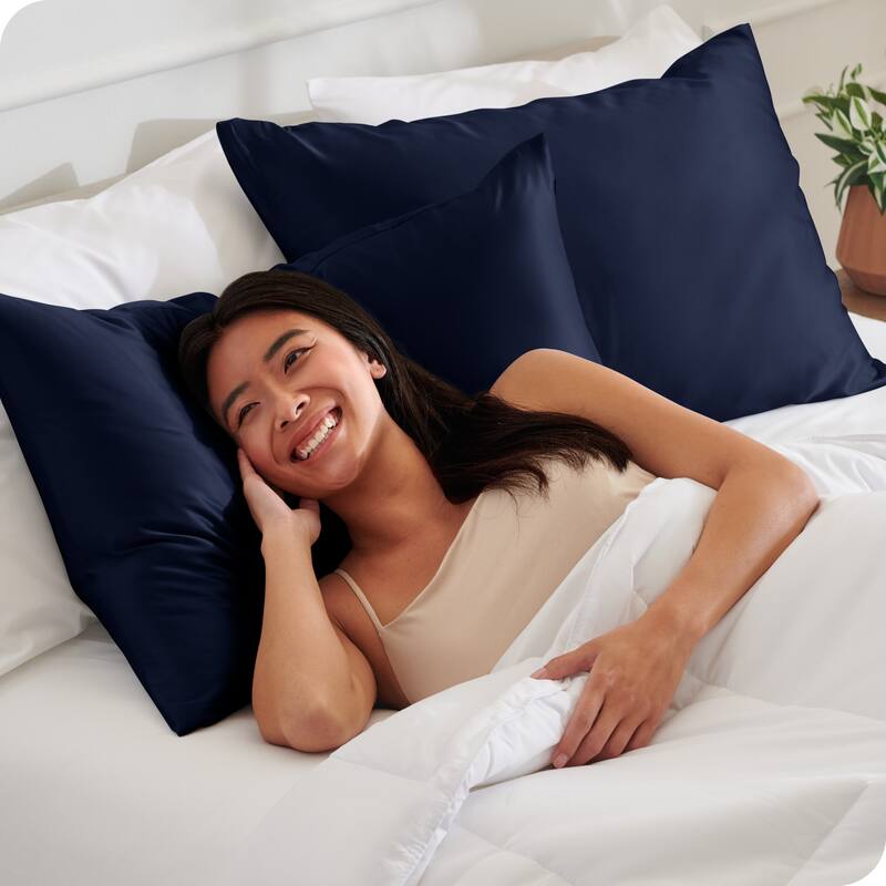 Bare Home Poly Satin Pillowcase Set for Hair and Skin (Set of 2)