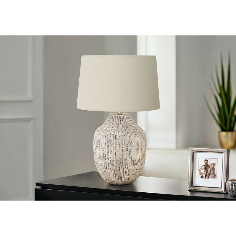 Lighting, 26"h, Table Lamp, Cream Ceramic, Ivory / Cream Shade