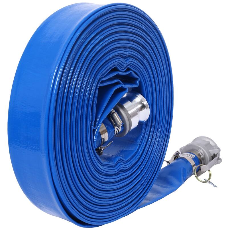 1.5" Heavy Duty Pool Backwash Hose,Reinforced PVC with Camlock