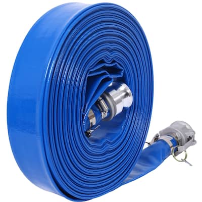 2" Heavy Duty Pool Backwash Hose, Reinforced PVC with Aluminum Camlock