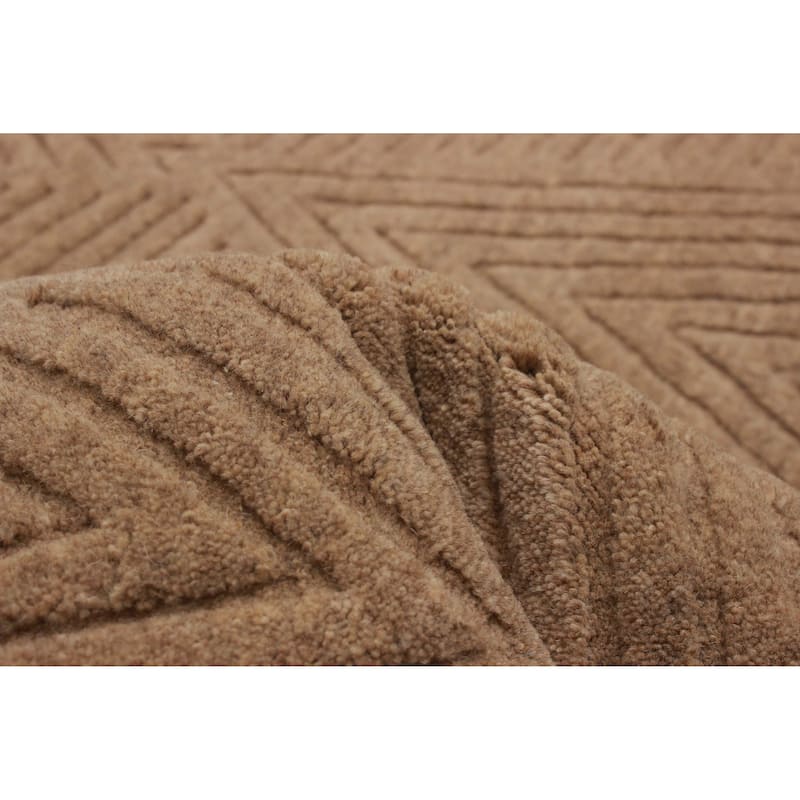 Kashkuli Gabbeh Tan Rug 4'0" x 4'0" - 4'0 x 4'0