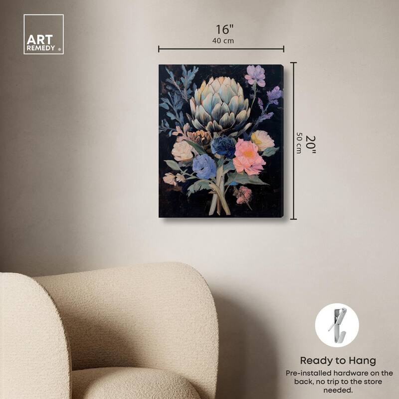 Moody Artichoke I Canvas by Art Remedy, Gallery Wrapped