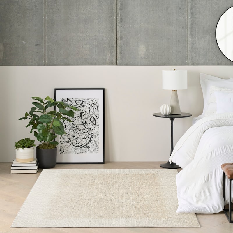 DKNY Grand Street Indoor only Abstract Area Rug - Ivory/Beige - 5'3" x 7'3"