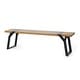 preview thumbnail 4 of 18, Varva Acacia Wood and Iron Outdoor Dining Bench by Christopher Knight Home