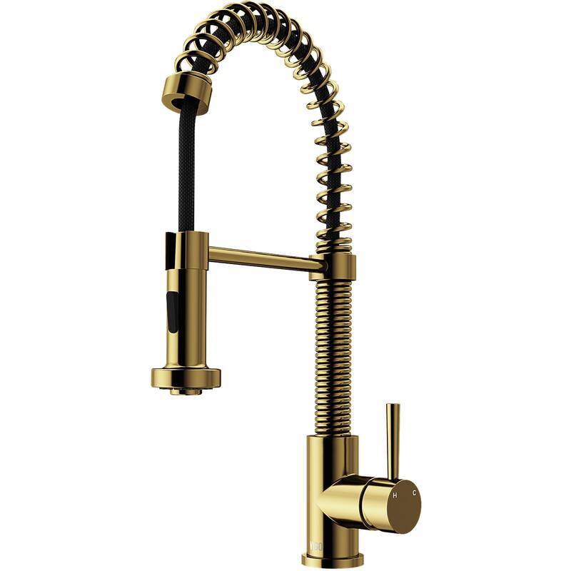 VIGO Edison 19" H Single Handle Pull-Down Sprayer Kitchen Faucet