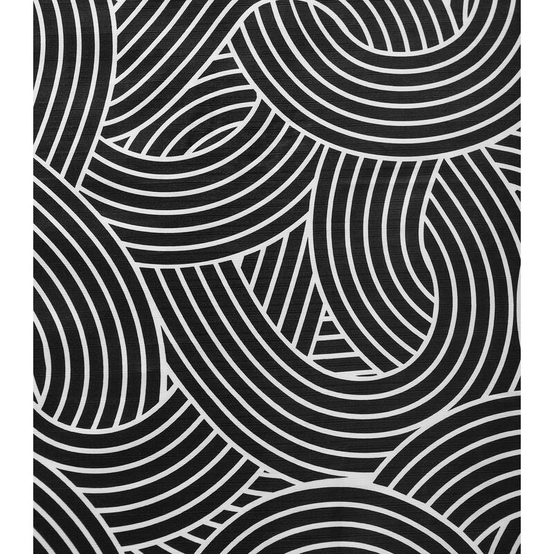 DESIGN STUDIO Printed Polyester Canvas Shower Curtain