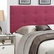 preview thumbnail 10 of 13, Mid-Rise Fabric Upholstered Panel Headboard Pink - Queen