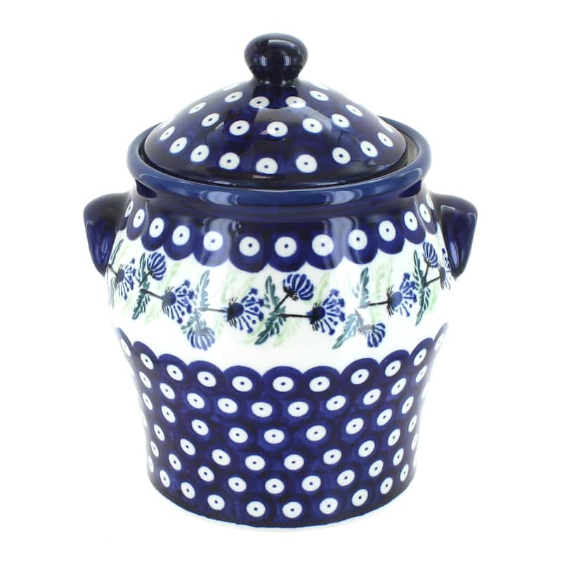Blue Rose Polish Pottery 1100 Zaklady Large Canister - Sweet Annie