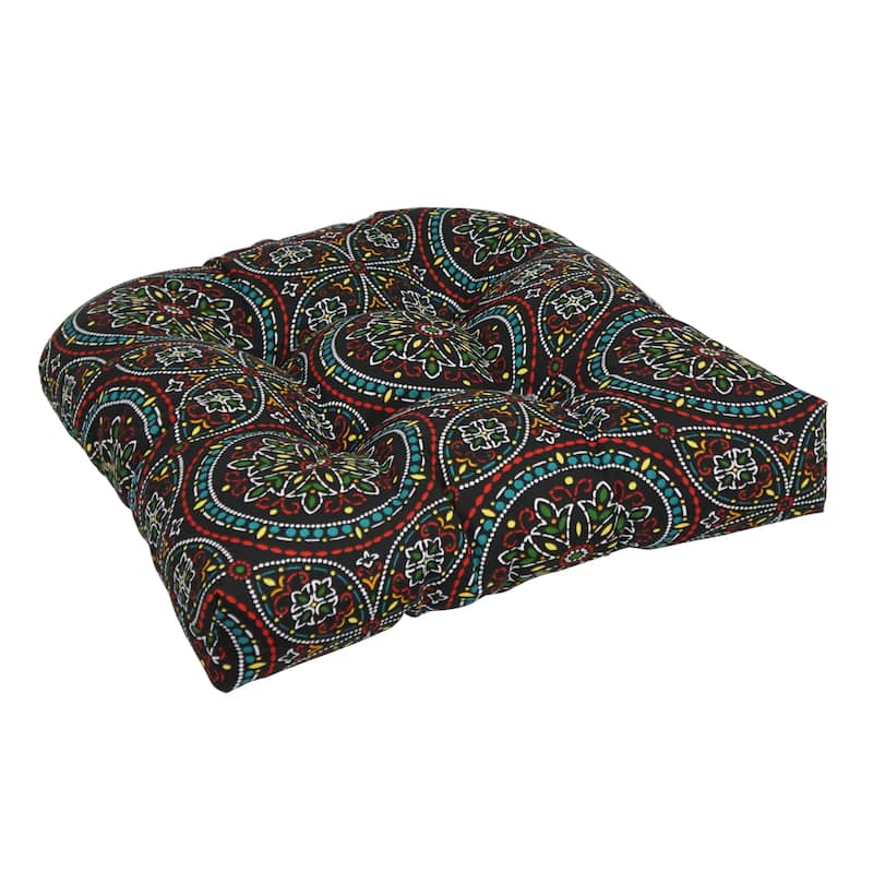 19-inch U-Shaped Spun Polyester Outdoor Tufted Dining Chair Cushion - Alden Starlight