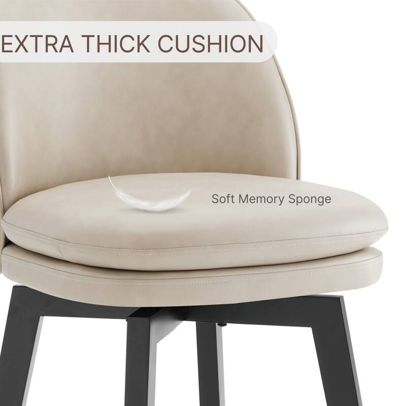 Spruce & Spring Madison Upholstered Swivel Counter Height Bar Stools