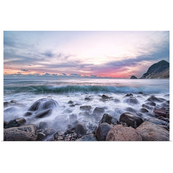 "Ihama shore at Minamiizu on sunset." Poster Print