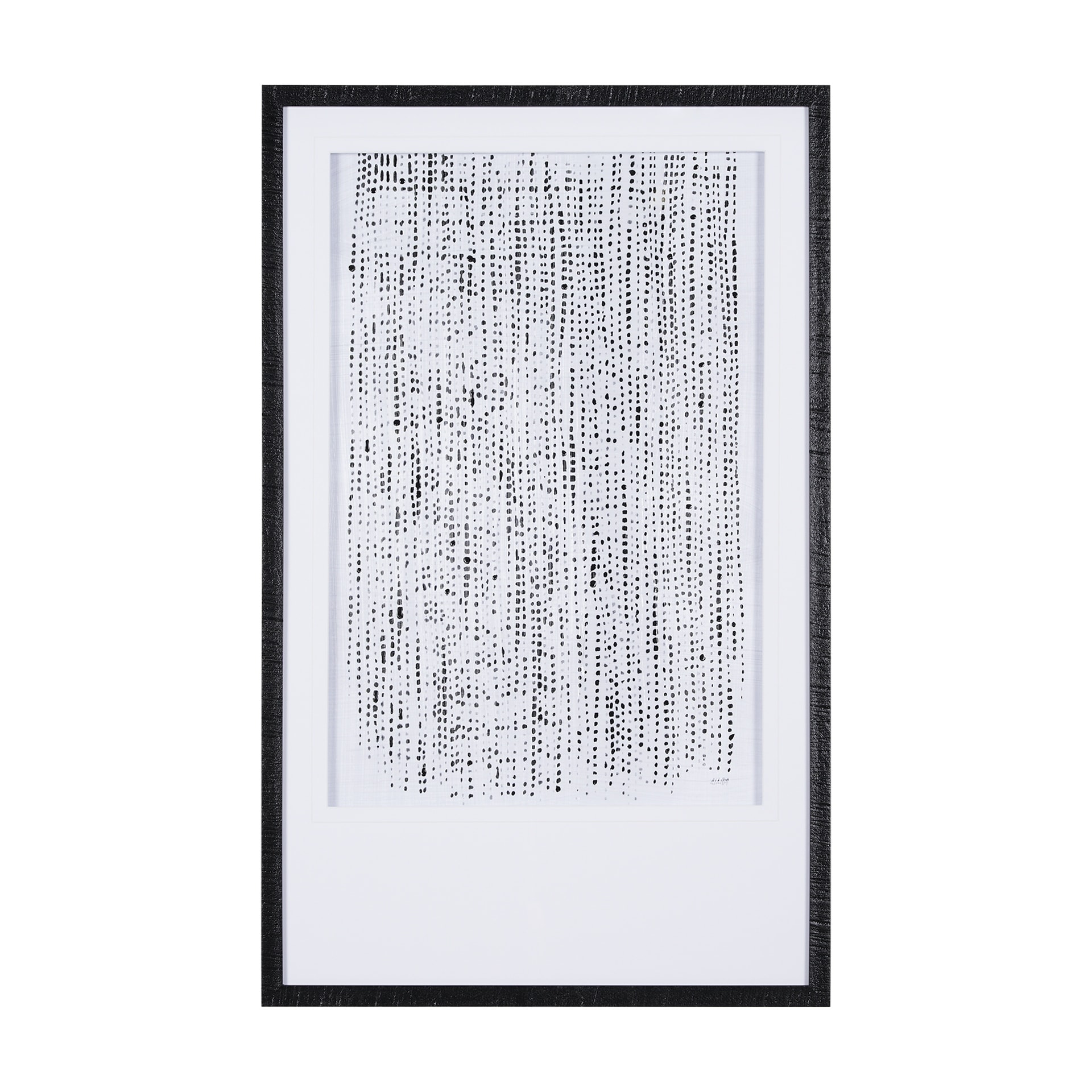 Dot Texture II by Mercana Studio a Hand Embellished Textured Framed Art Print Matted under Glass