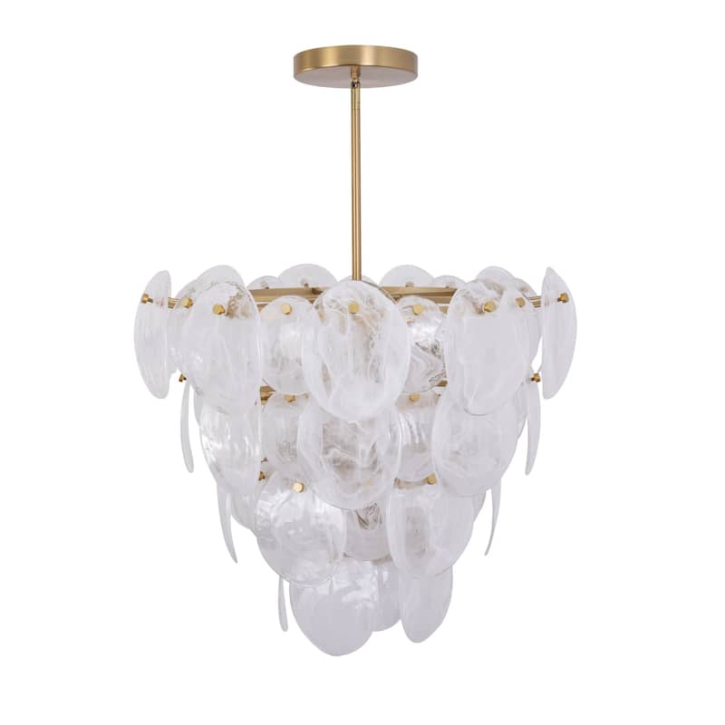 Artcraft Lily 13-Light Chandelier - Brushed Brass Finish
