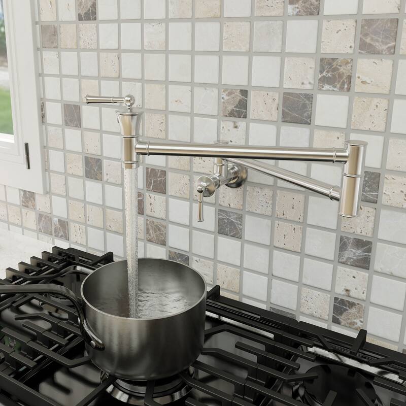 Clihome Double Handle 360 Degree Kitchen Pot Filler
