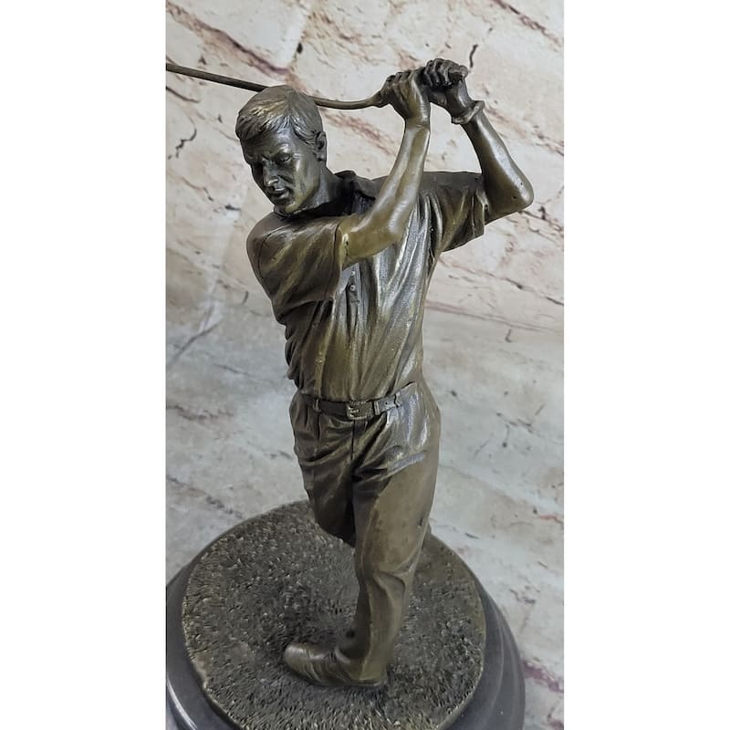 12 Inches Tall Bronze Statue Vintage Golfer Golfing Trophy Bobby Jones Sculpture Sale