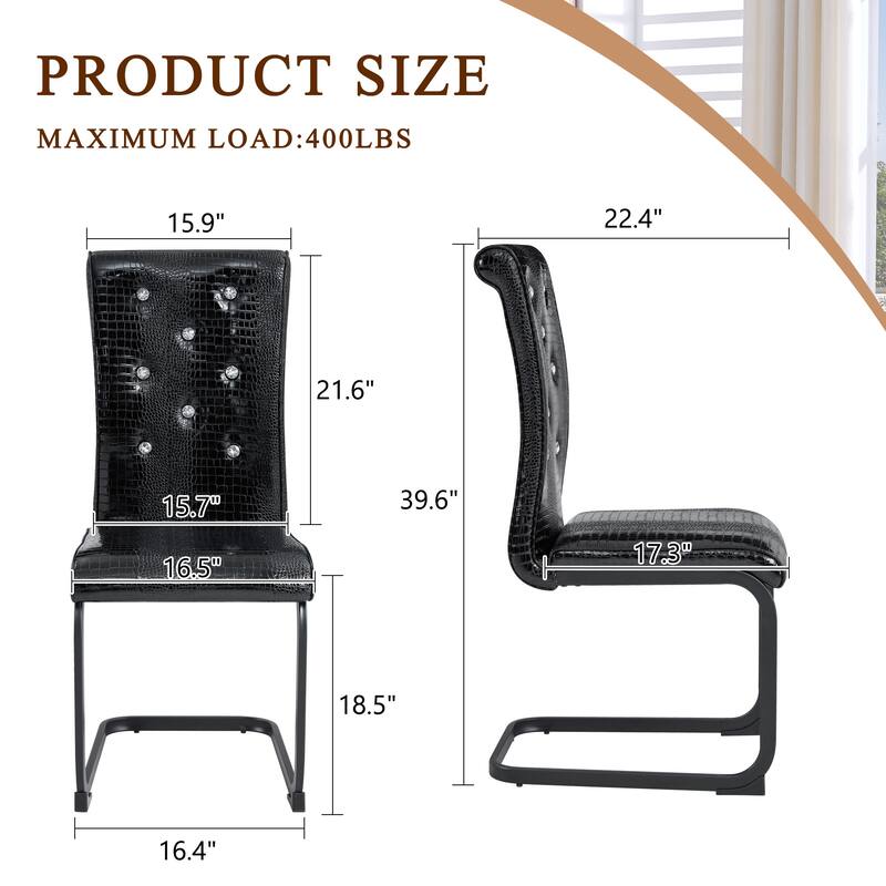 Black Dining Chair Side Chair Kitchen Chair Leisure Chair Lounge Chair Office Chair Armless Chair