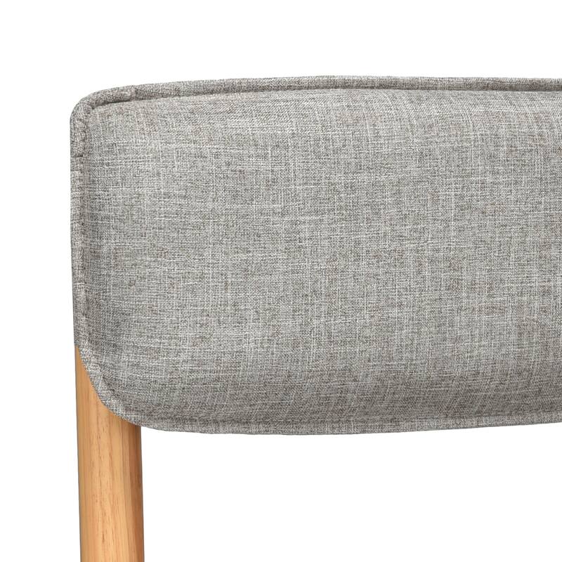 Modern Wooden Blended Linen Dining Chair (Set of 2)