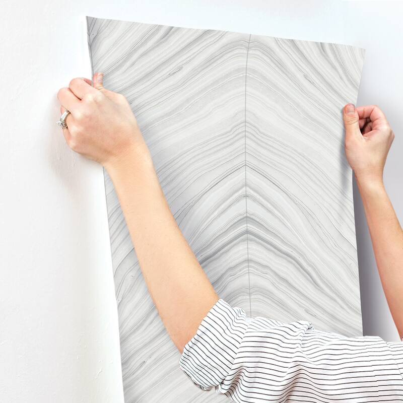 Paul, Onyx Strata Wallpaper, 27 in x 27 ft = 60.75 ft sq, Wallpaper Roll